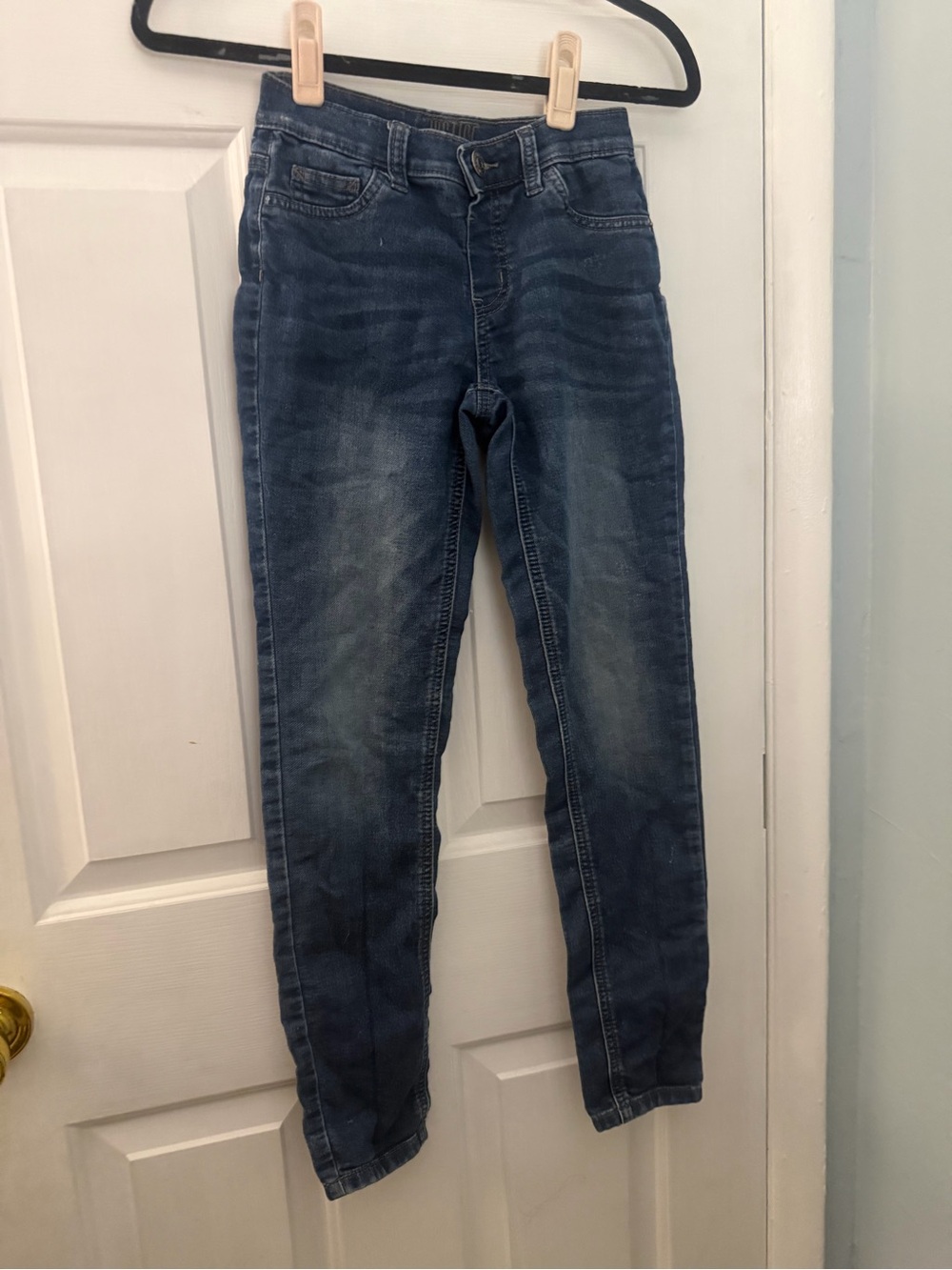 Justice Girls Size 12 Slim Blue Wash Skinny Jeans Jeggings